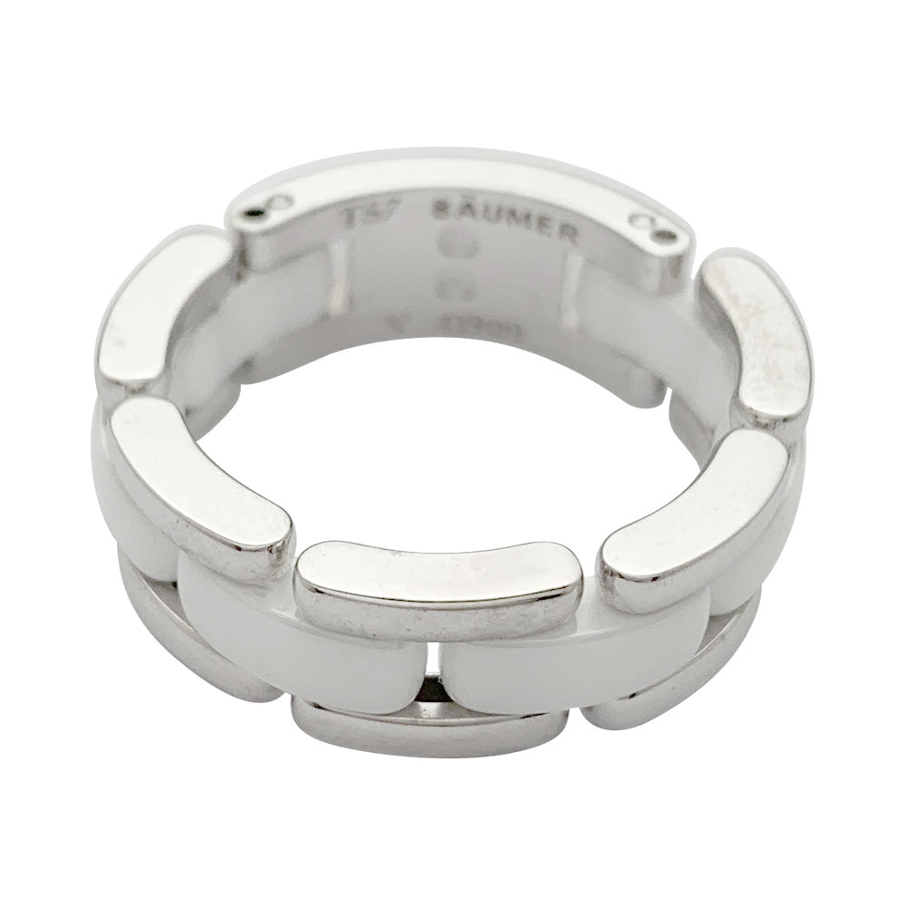 Chanel ring, "Ultra", white gold, ceramic.