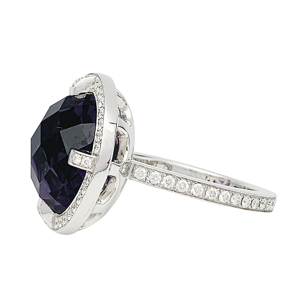 Chaumet ring, "Catch me...if you love me", white gold, amethyst, diamonds.