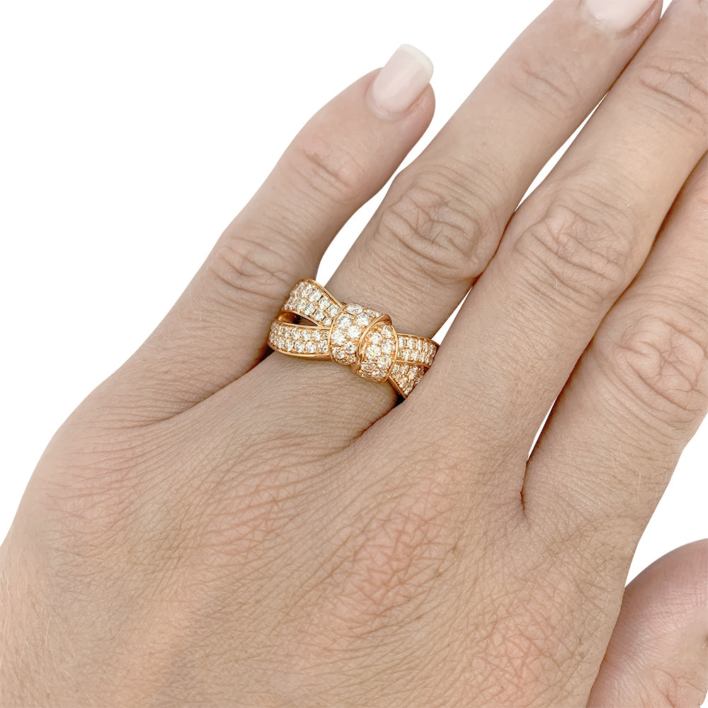 Chaumet ring, "Liens Séduction", pink gold and diamonds.