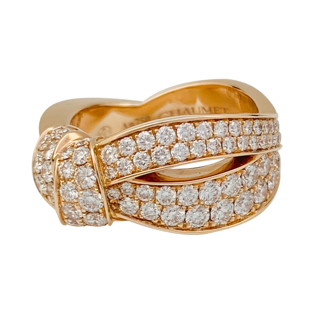 Chaumet ring, "Liens Séduction", pink gold and diamonds.