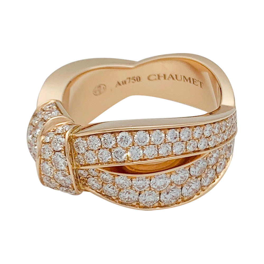 Chaumet ring, "Liens Séduction", pink gold and diamonds.