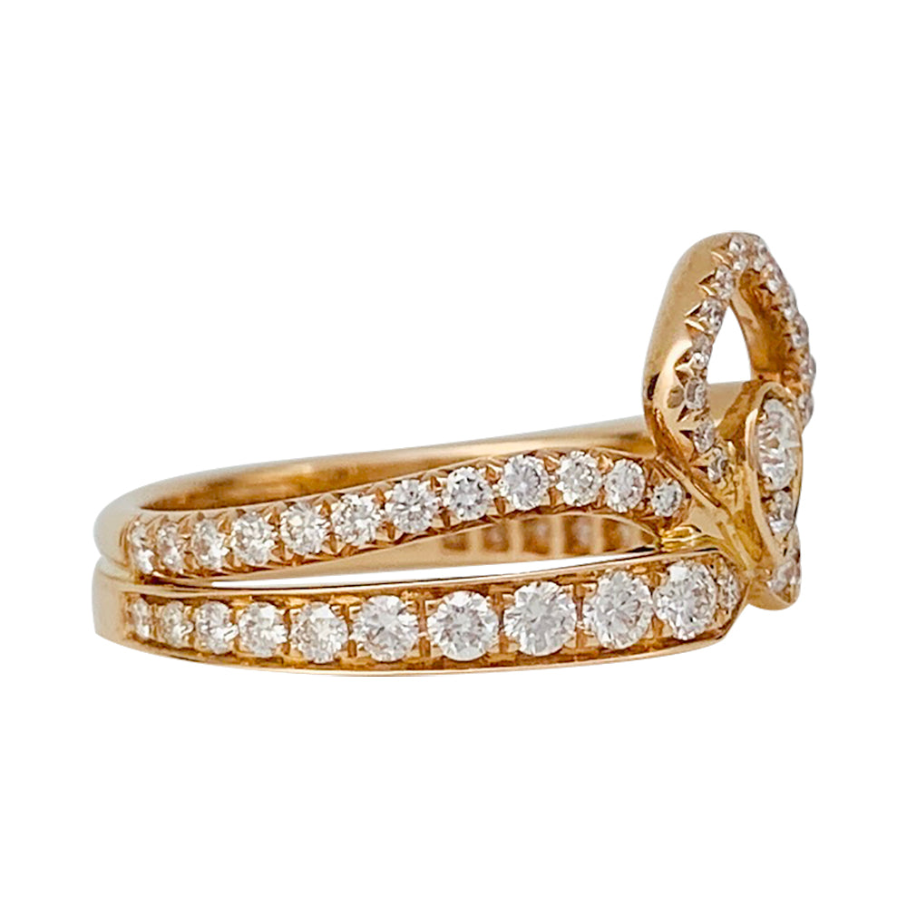 Chaumet "Joséphine - Eclat Floral" ring in pink gold, diamonds.