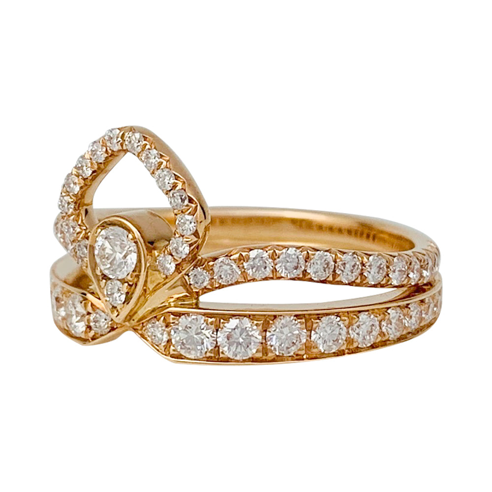 Chaumet "Joséphine - Eclat Floral" ring in pink gold, diamonds.