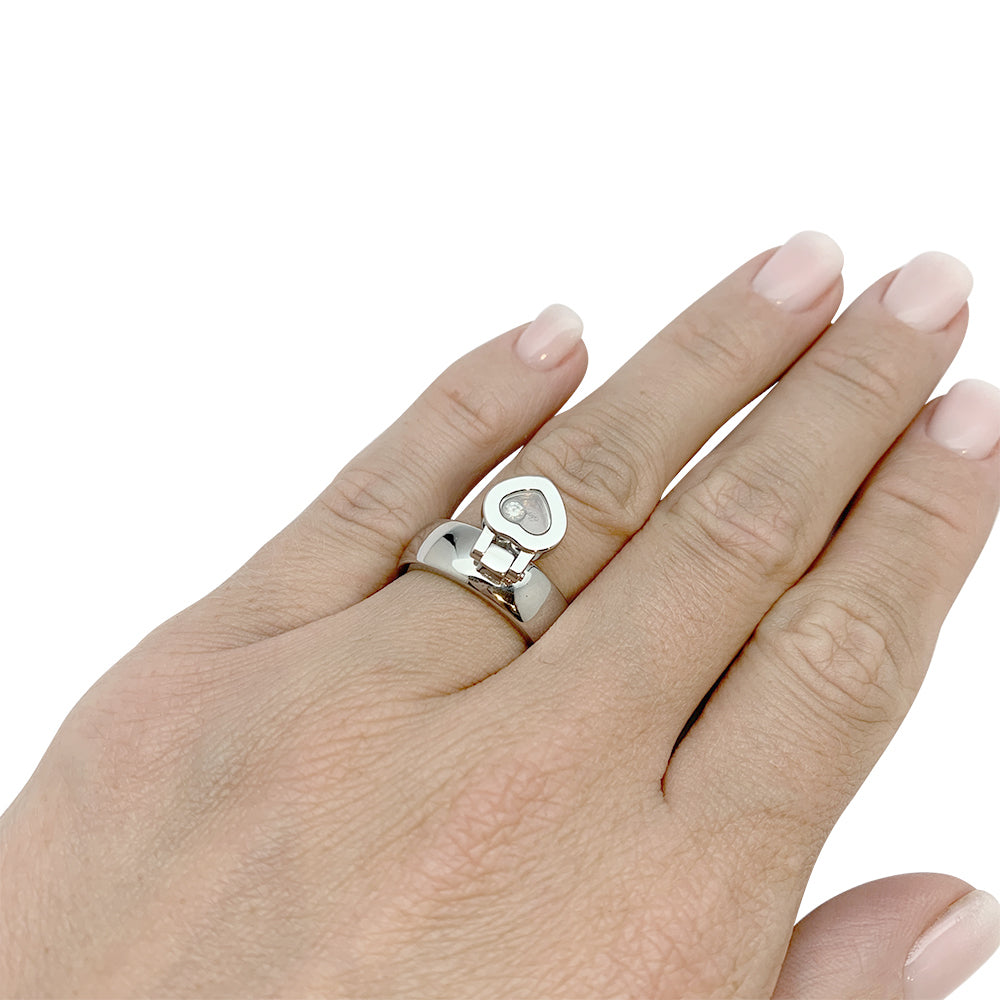 Chopard "Happy Diamonds" ring in white gold, diamond.