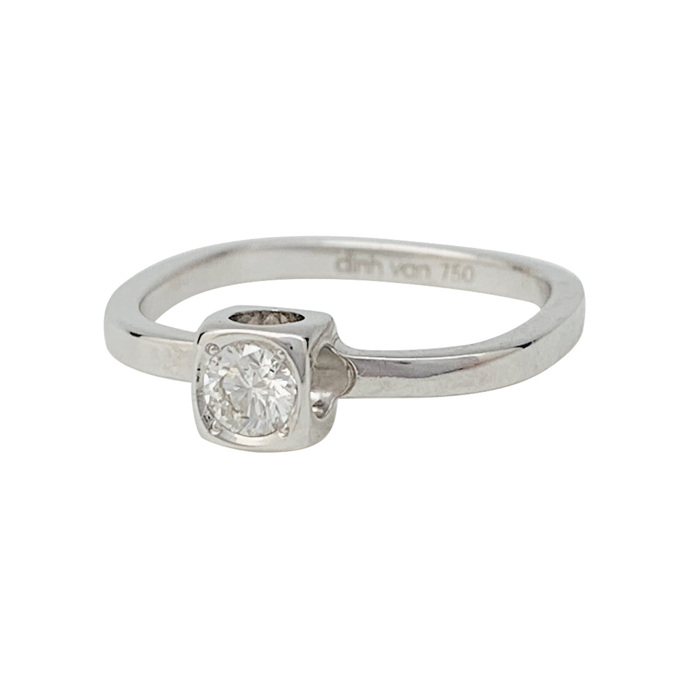 Dinh Van ring, "The Diamond Cube", white gold, diamond.