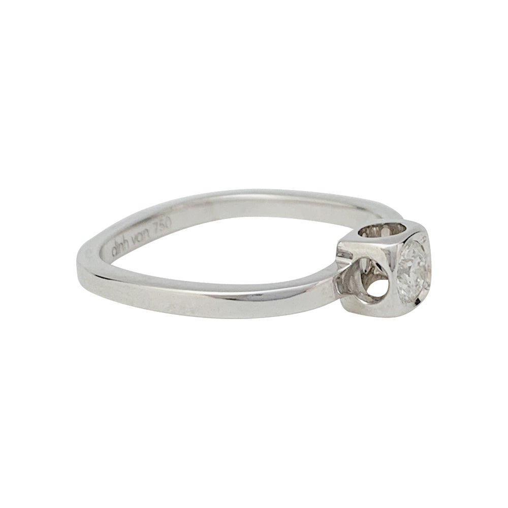 Dinh Van ring, "The Diamond Cube", white gold, diamond.