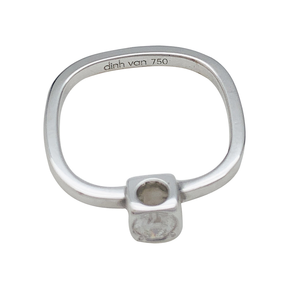 Dinh Van ring, "The Diamond Cube", white gold, diamond.