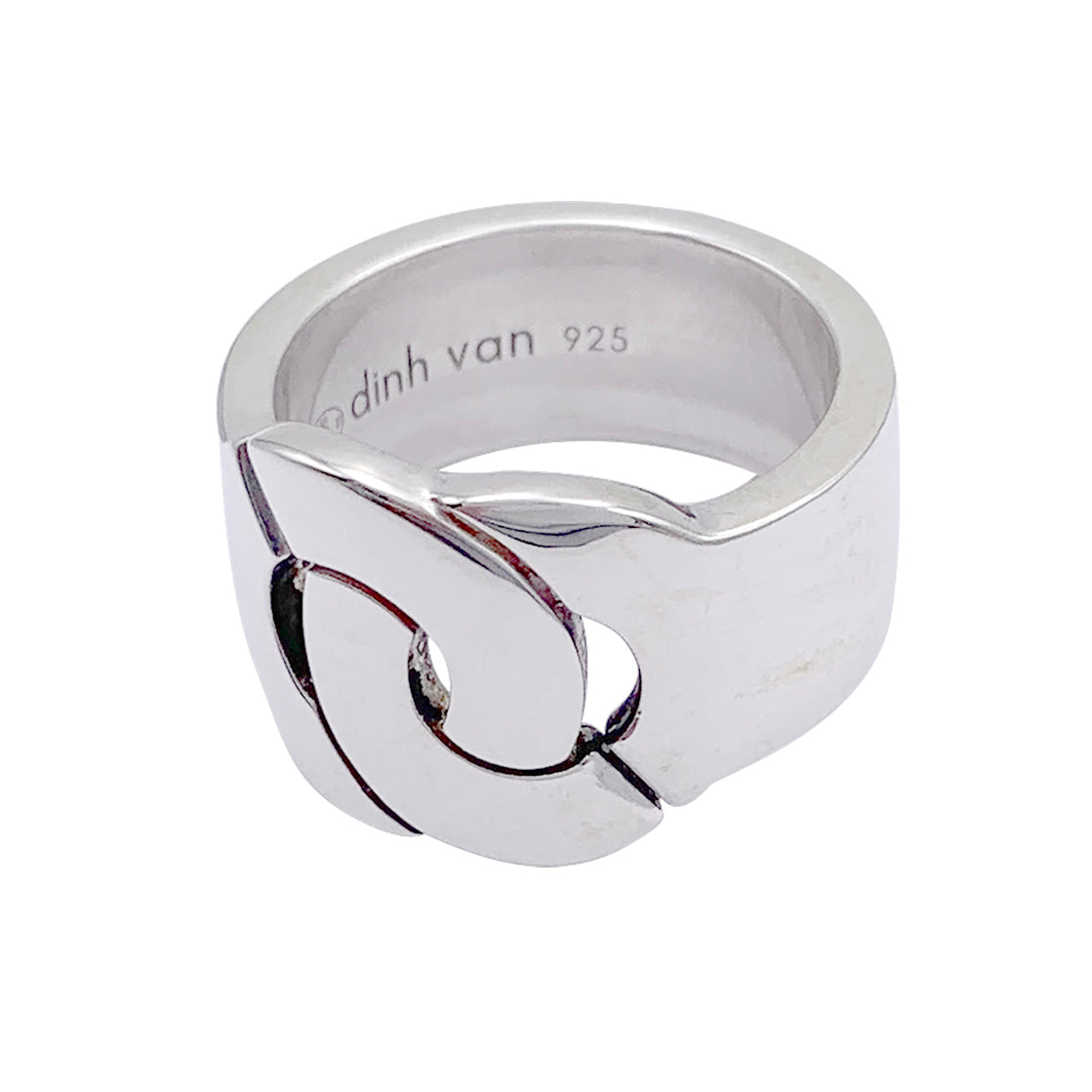 Dinh Van ring, "Handcuffs", silver.