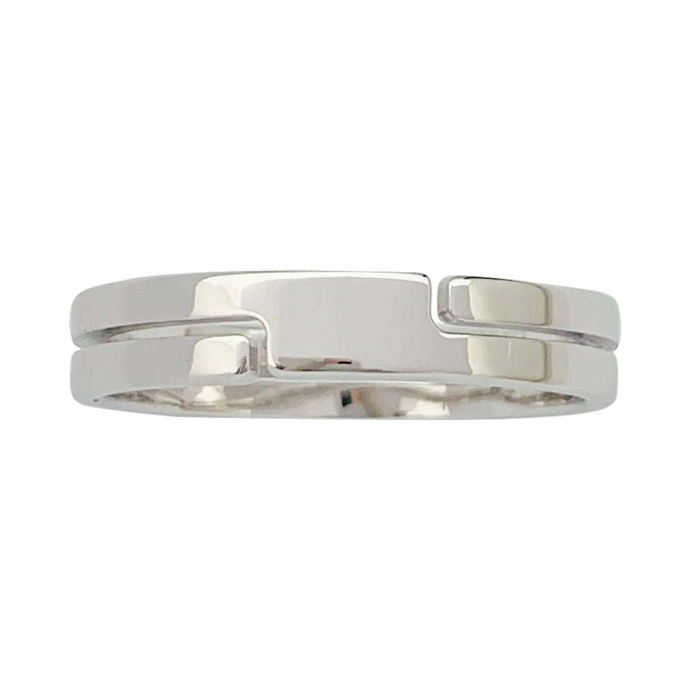 Dinh Van ring, "Seventies", white gold.