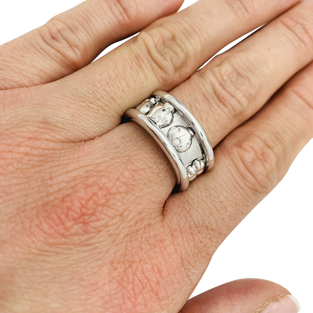 Dior ring, "Gri-Gri", white gold, diamonds.