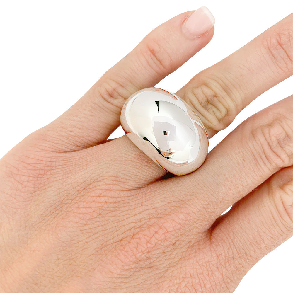 Dior white gold bangle ring.