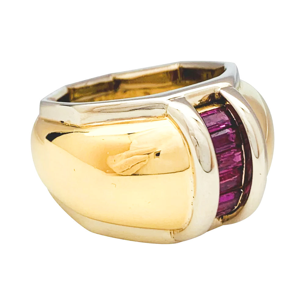 Poiray ring in yellow and white gold.
