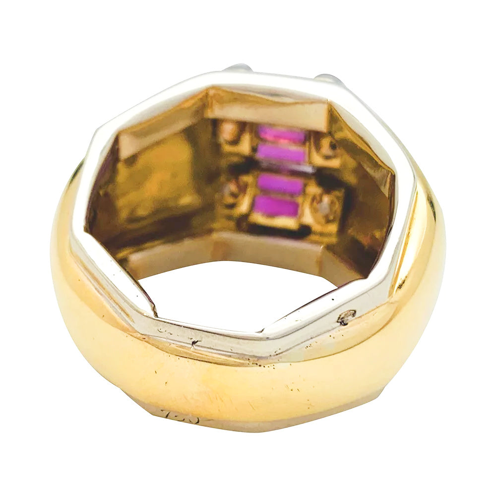 Poiray ring in yellow and white gold.