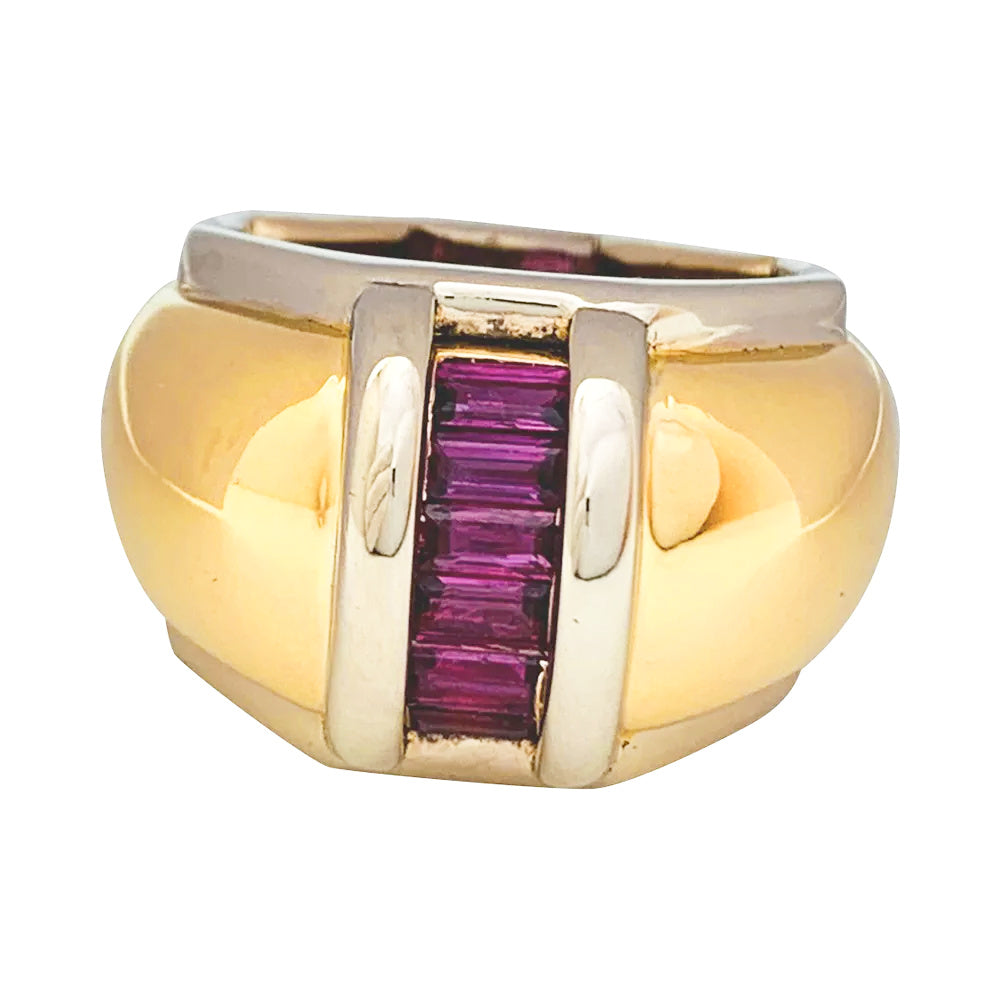 Poiray ring in yellow and white gold.