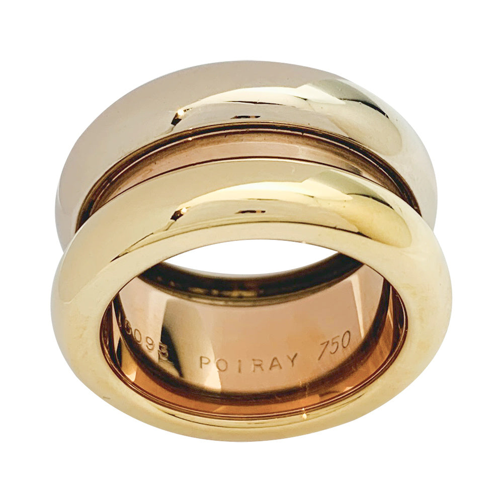 Poiray ring, "Symbol", three golds.