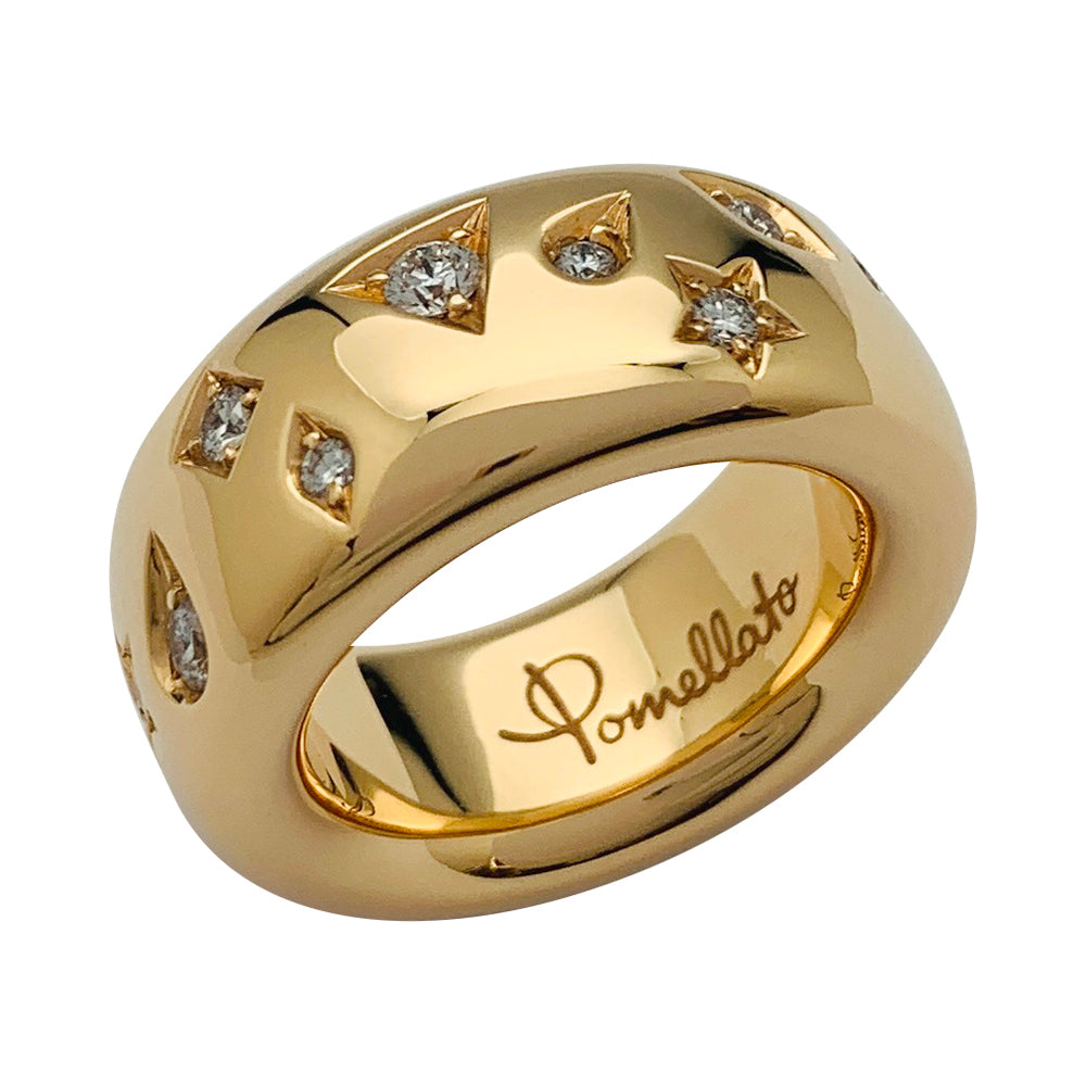Pomellato ring, "Iconica", pink gold, diamonds.