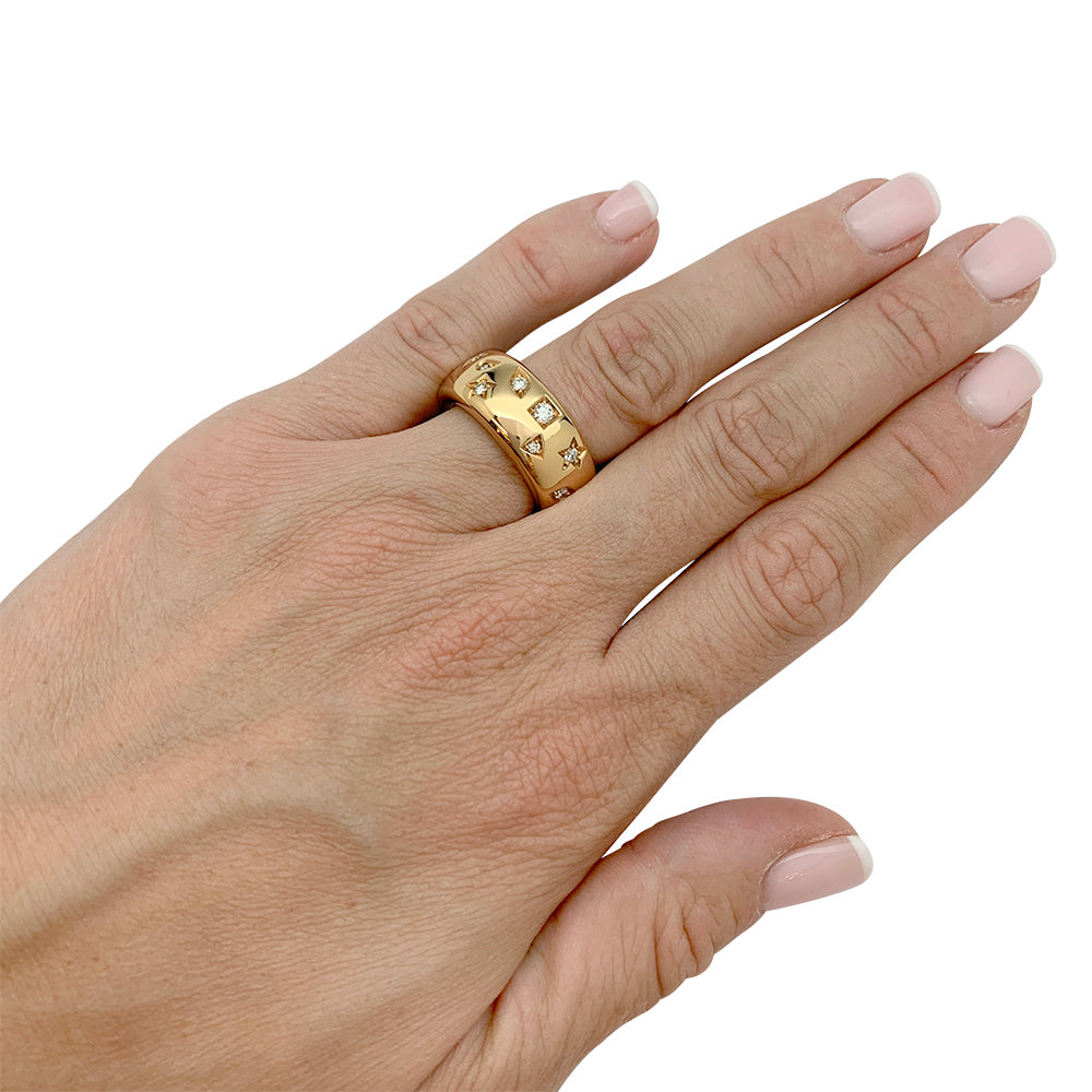 Pomellato ring, "Iconica", pink gold, diamonds.