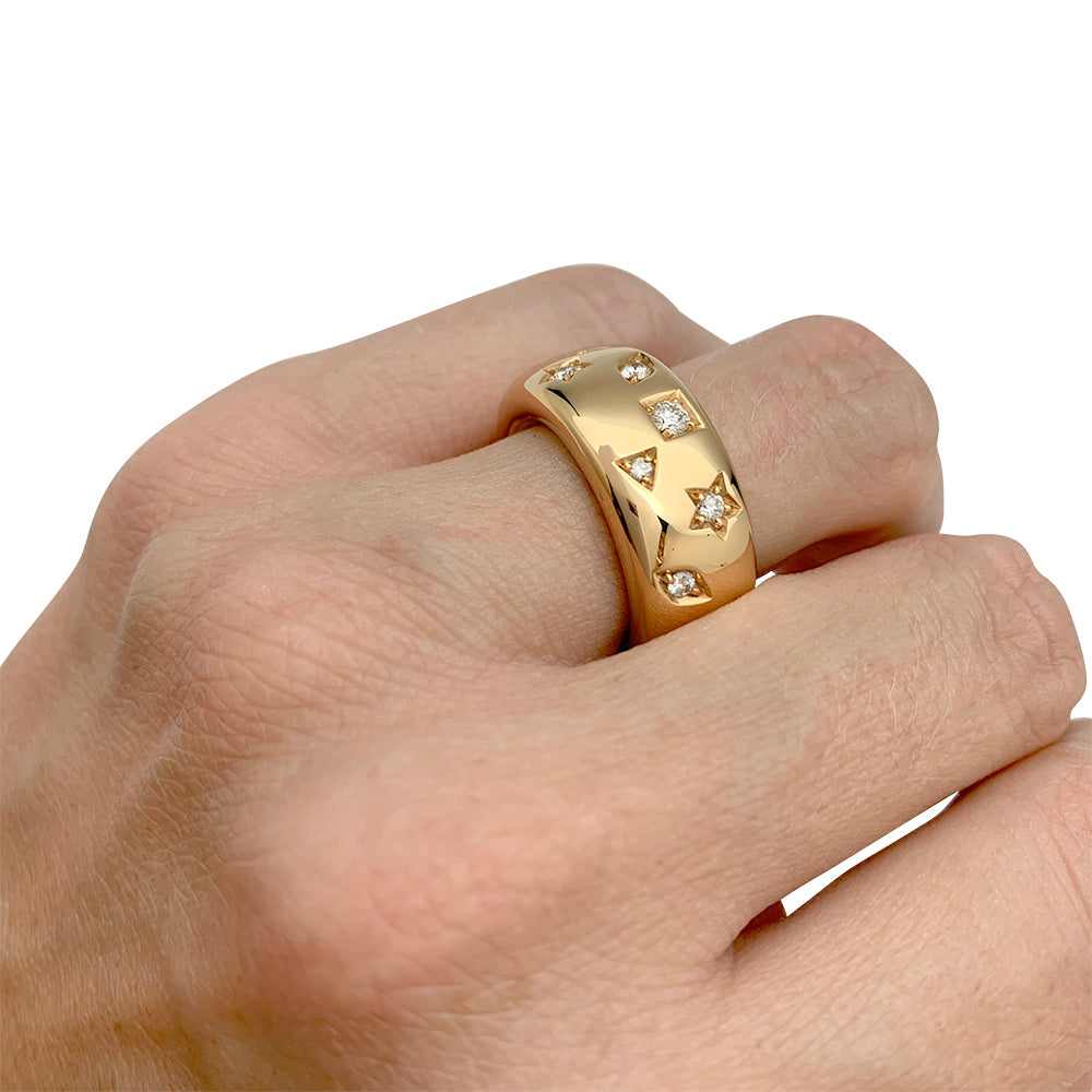 Pomellato ring, "Iconica", pink gold, diamonds.