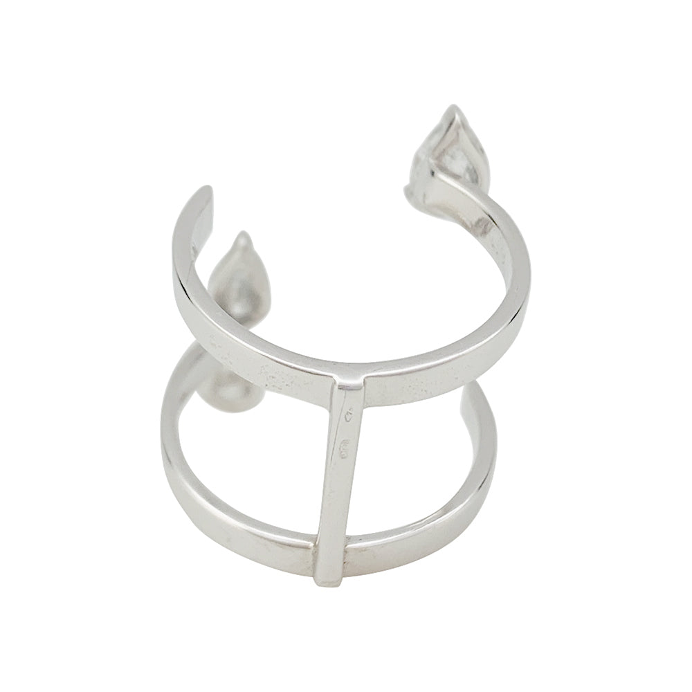 Repossi "Vacuum-set" ring, white gold and diamonds.