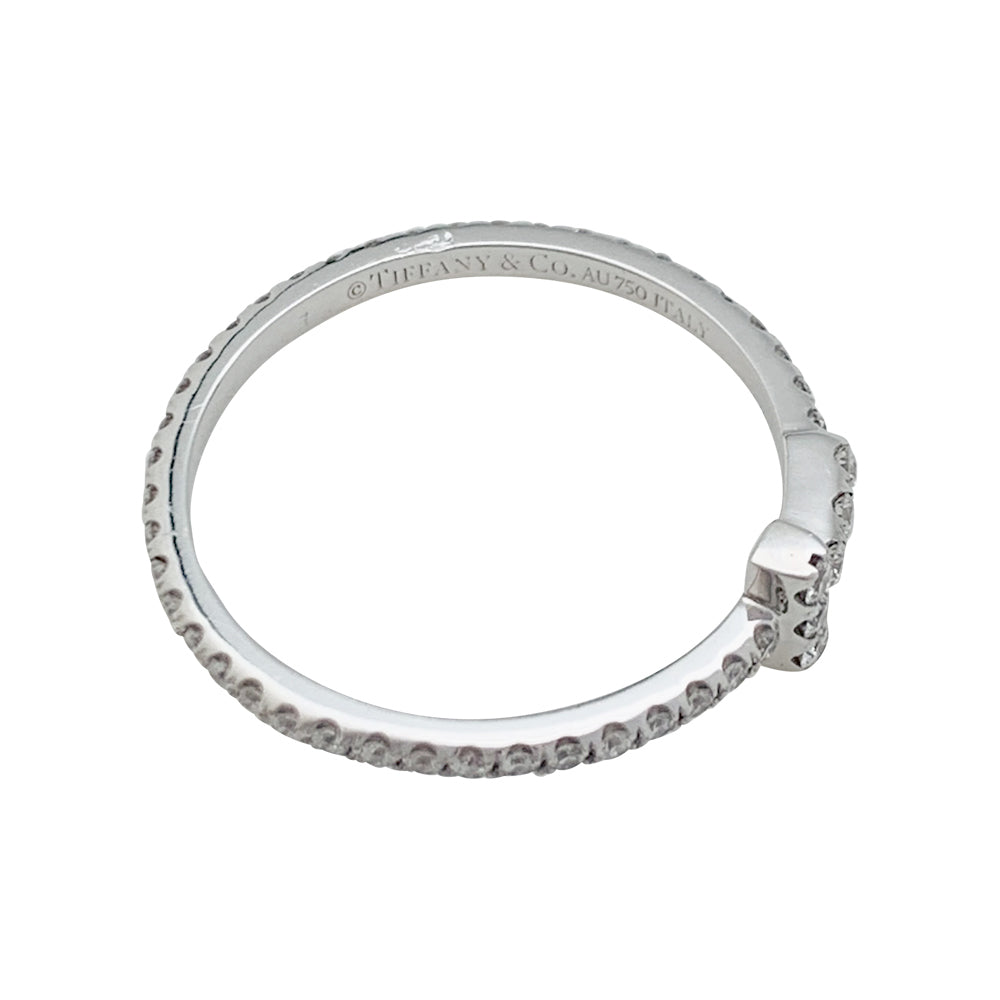 Tiffany&amp;Co. "Wire Tiffany T" ring, white gold and diamonds.