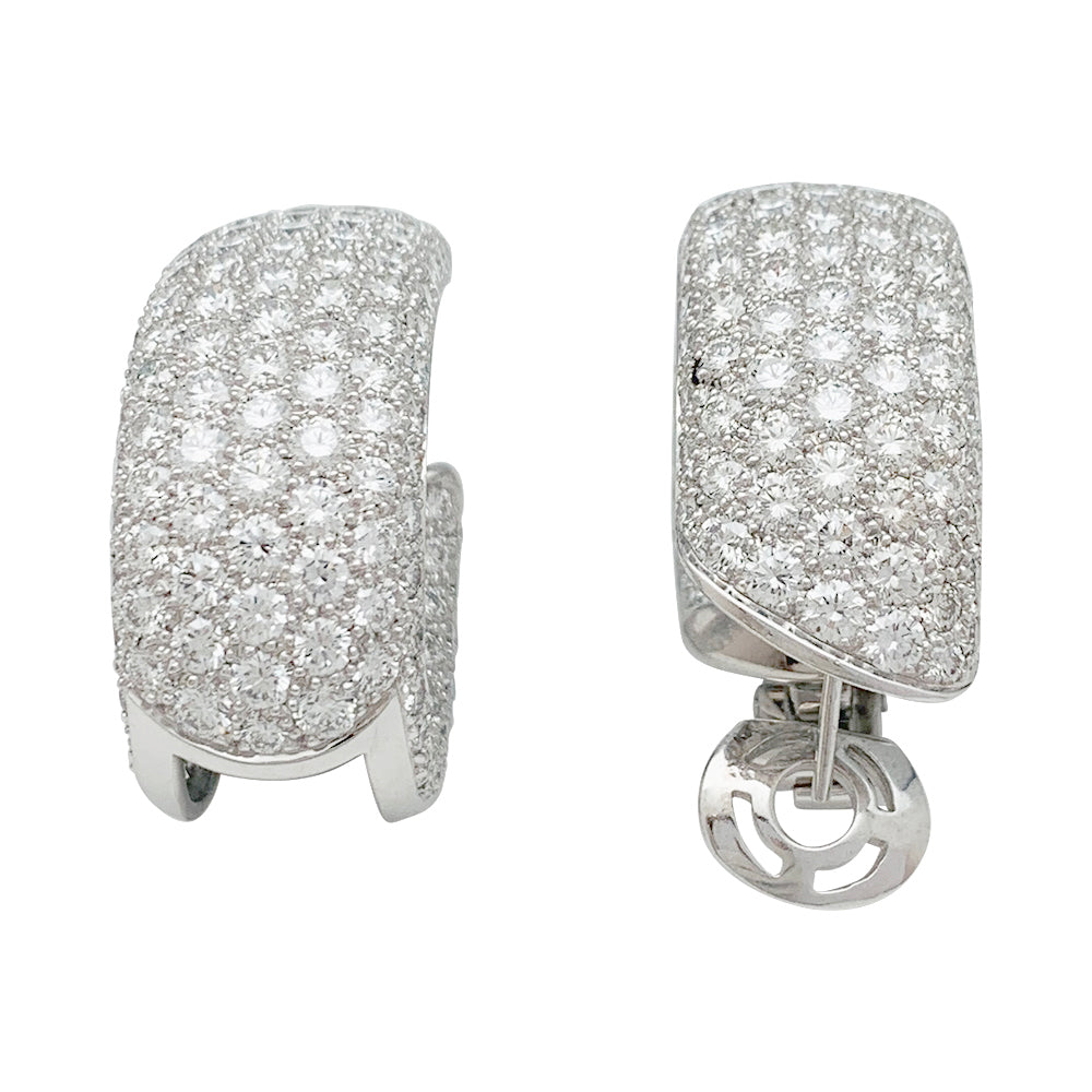 Cartier "Lakarda" earrings set with 11.71 carats of diamonds.