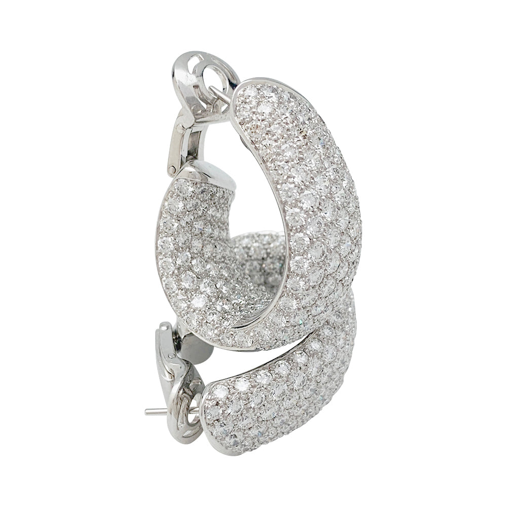 Cartier "Lakarda" earrings set with 11.71 carats of diamonds.