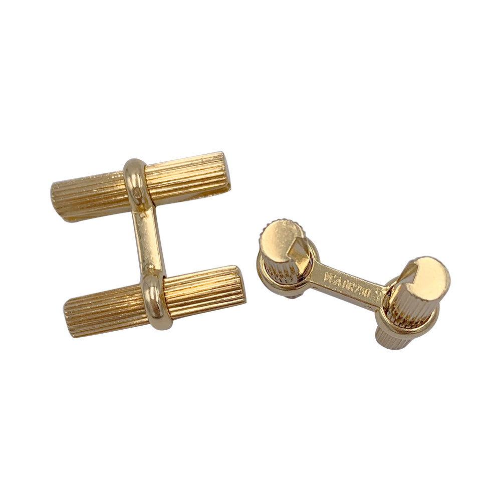 Van Cleef &amp; Arpels yellow gold cufflinks.