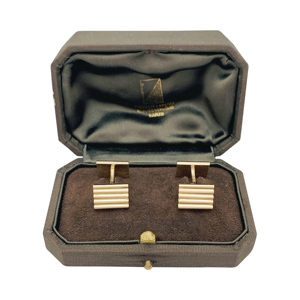 Vintage Van Cleef &amp; Arpels yellow gold cufflinks.