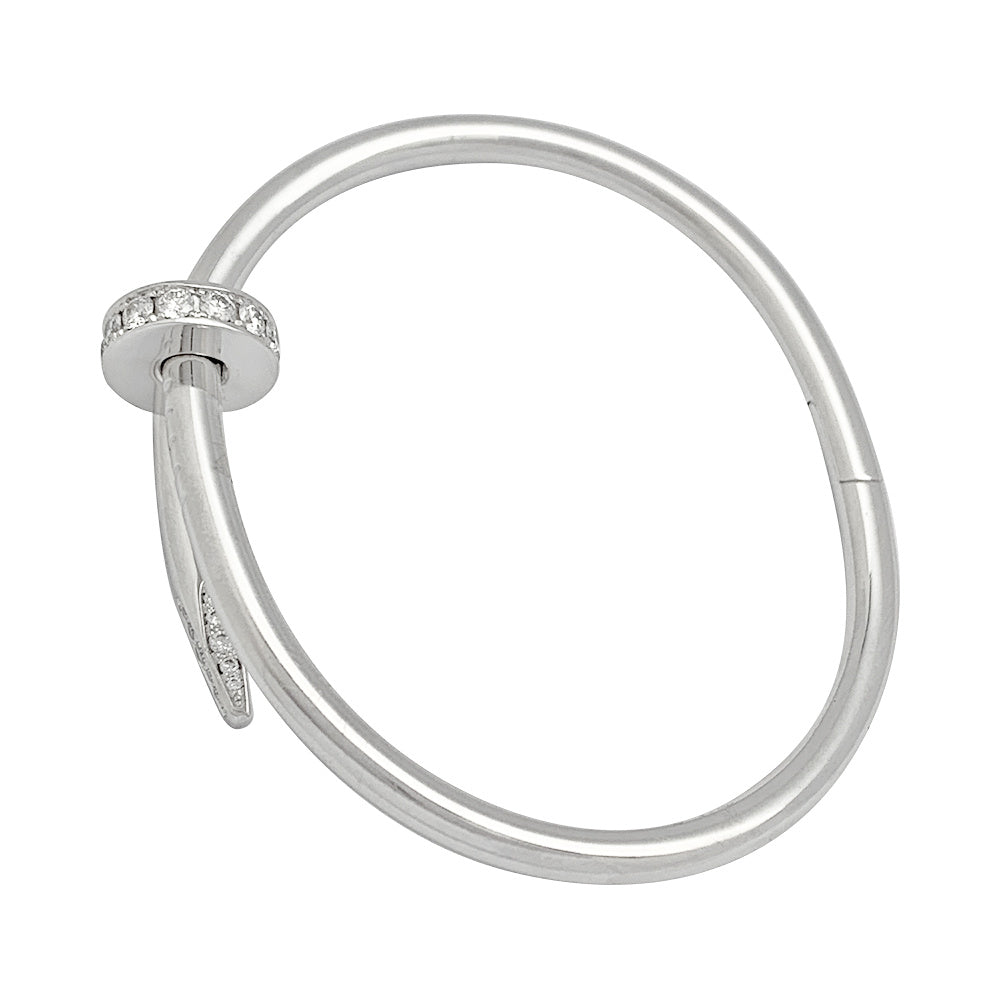 Cartier bracelet, "Just a nail", white gold and diamonds