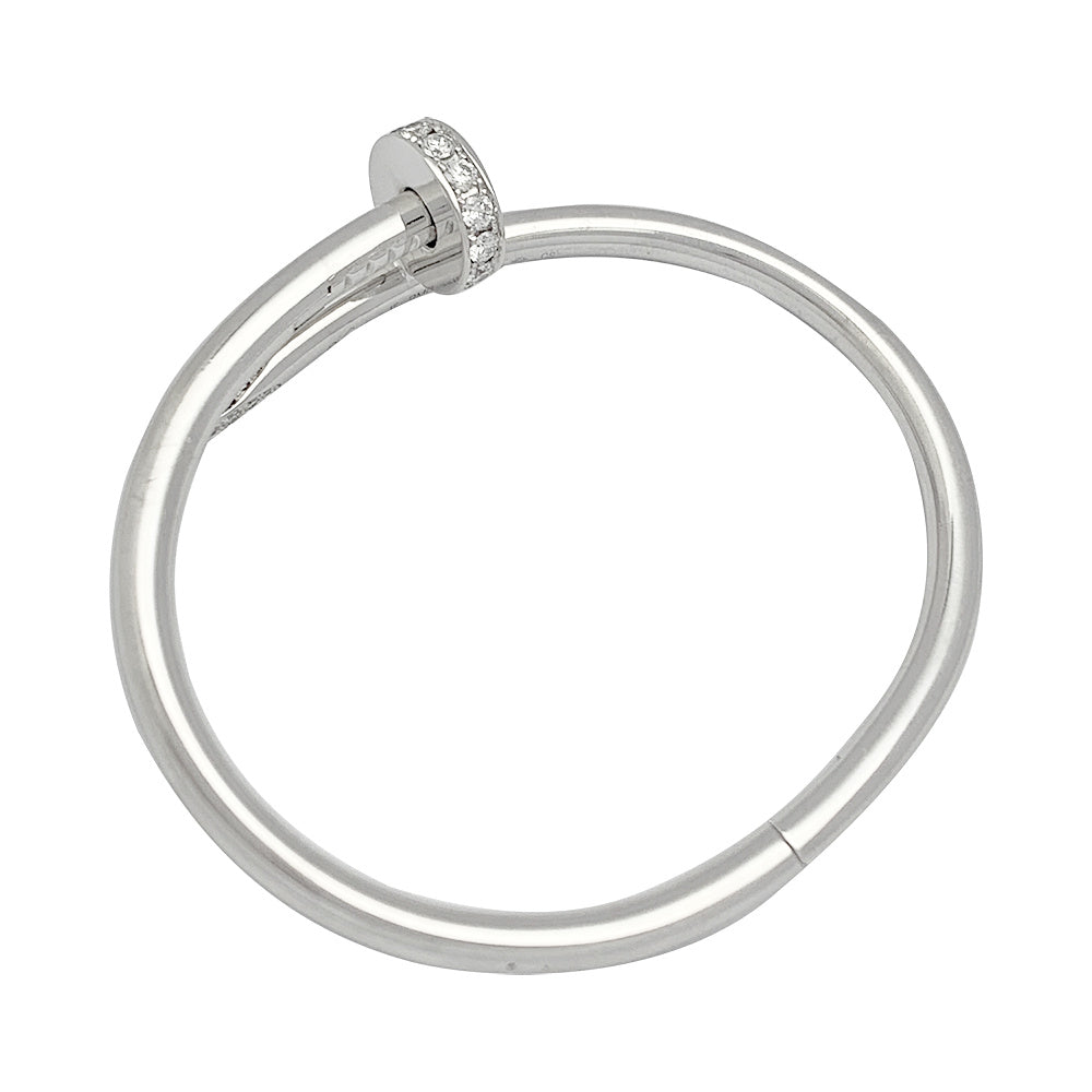Cartier bracelet, "Just a nail", white gold and diamonds