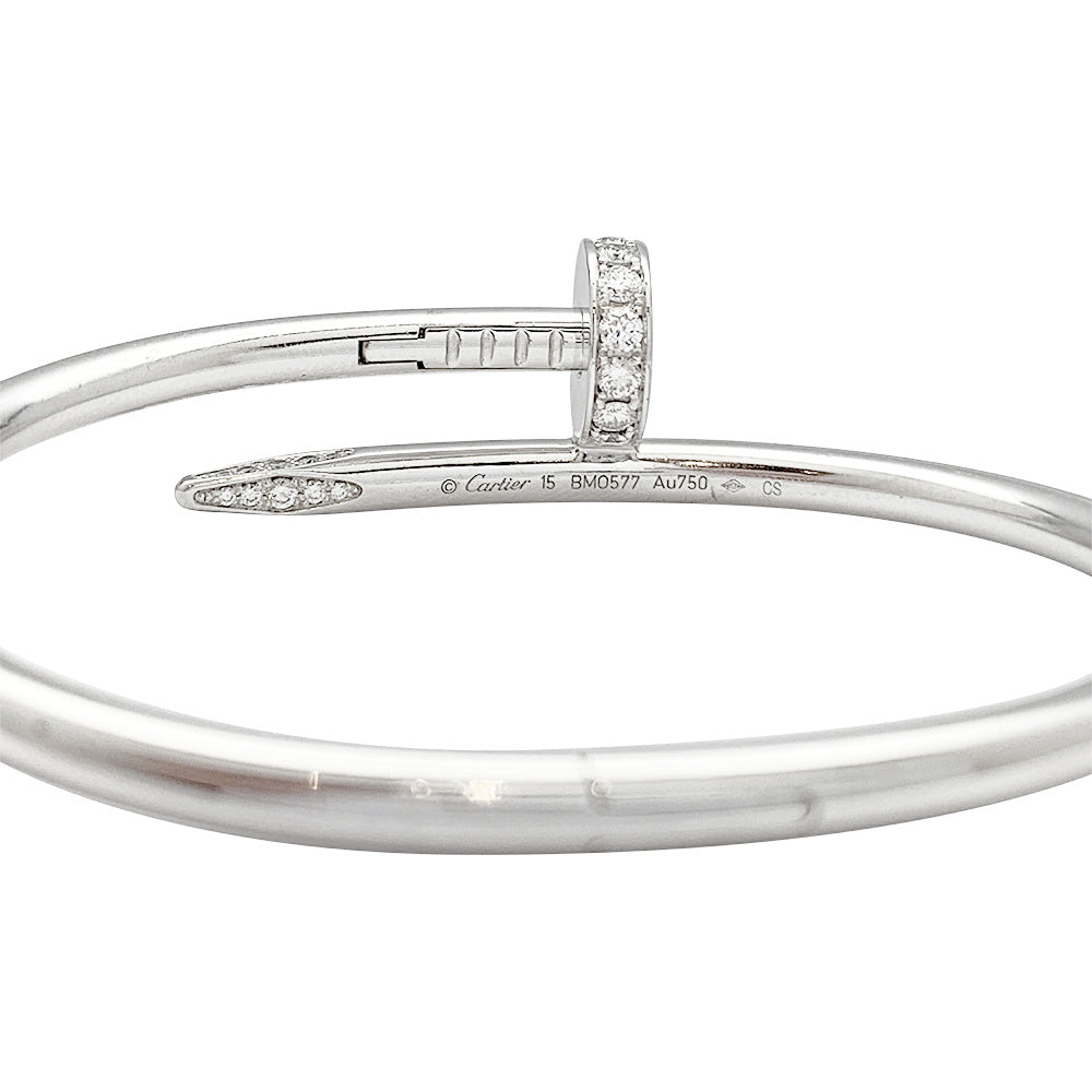 Cartier bracelet, "Just a nail", white gold and diamonds