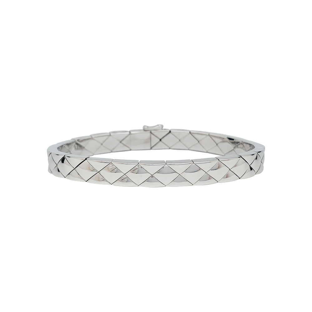 Chanel bracelet, "Quilted", white gold.