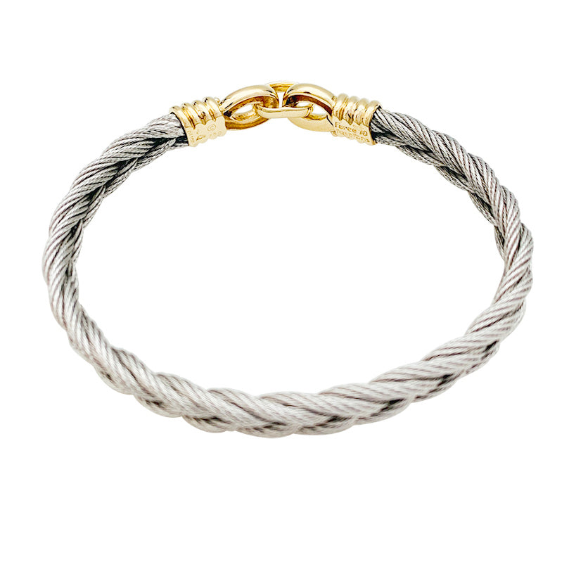 Fred "Force 10" gold and steel bracelet.