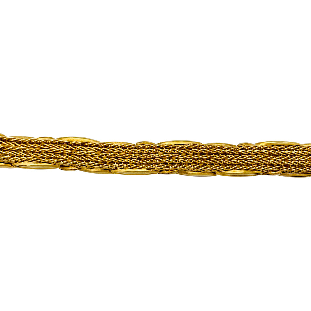 Lalaounis "Epis" bracelet in yellow gold and diamonds.