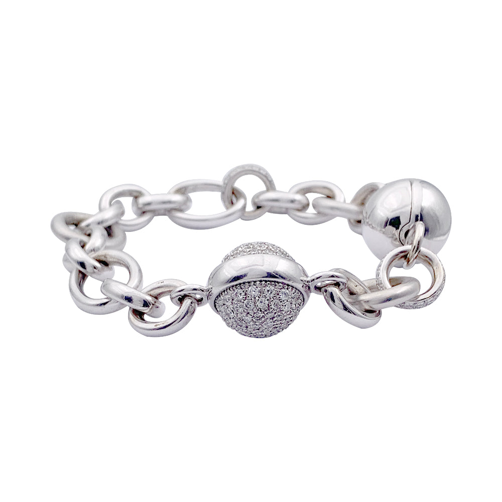 Pomellato bracelet in white gold, diamonds.