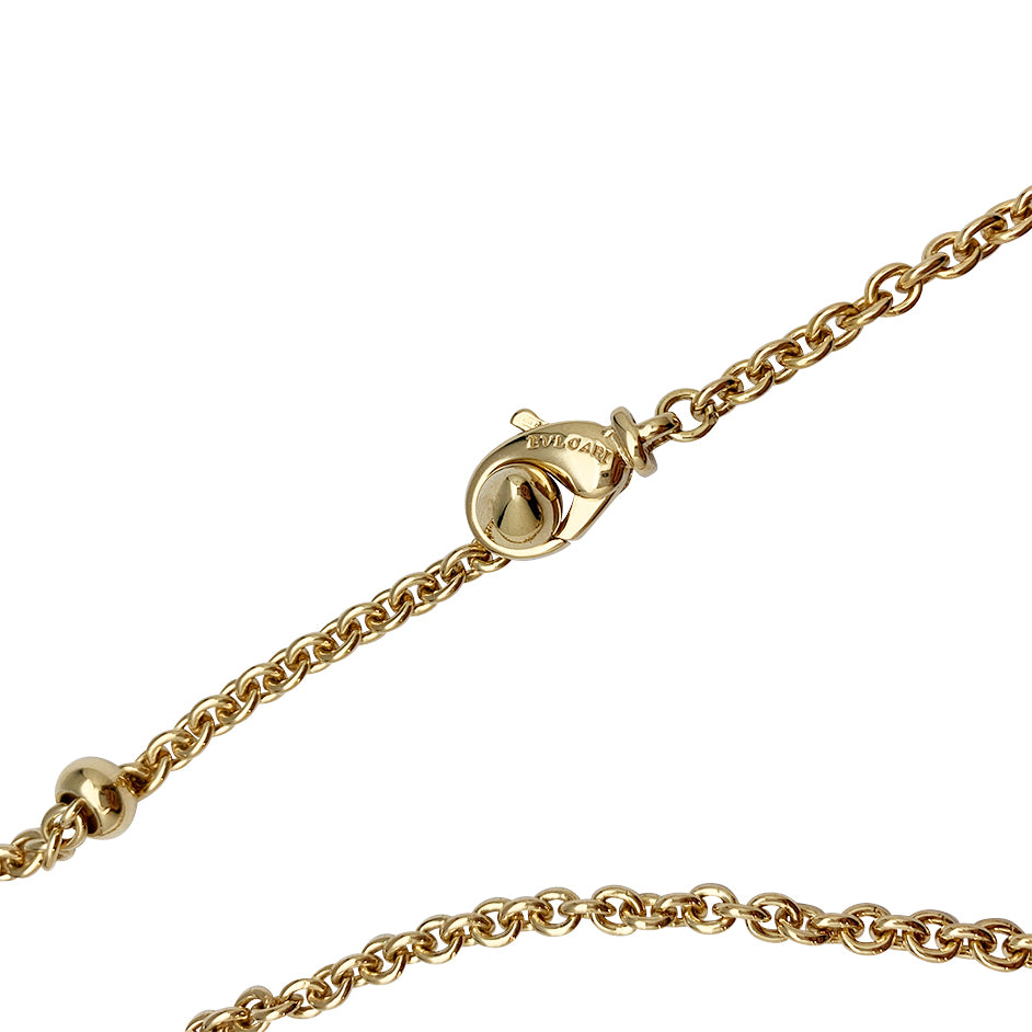 Bulgari necklace, "Tondo Sun", yellow gold and steel.