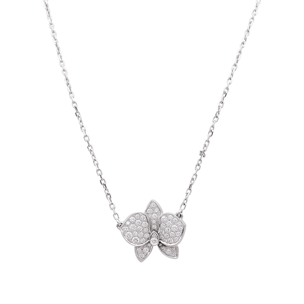 Cartier necklace, "Caresse d'Orchidées", white gold, diamonds.