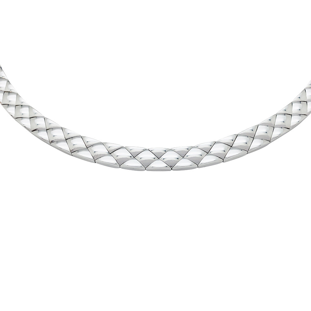 Chanel necklace, "Quilted", white gold.