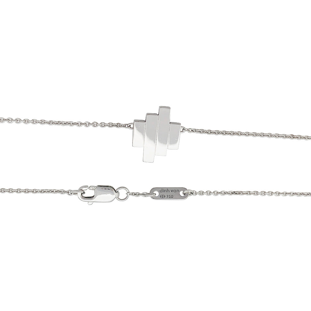 Dinh Van "Cadence" necklace in white gold, diamonds.