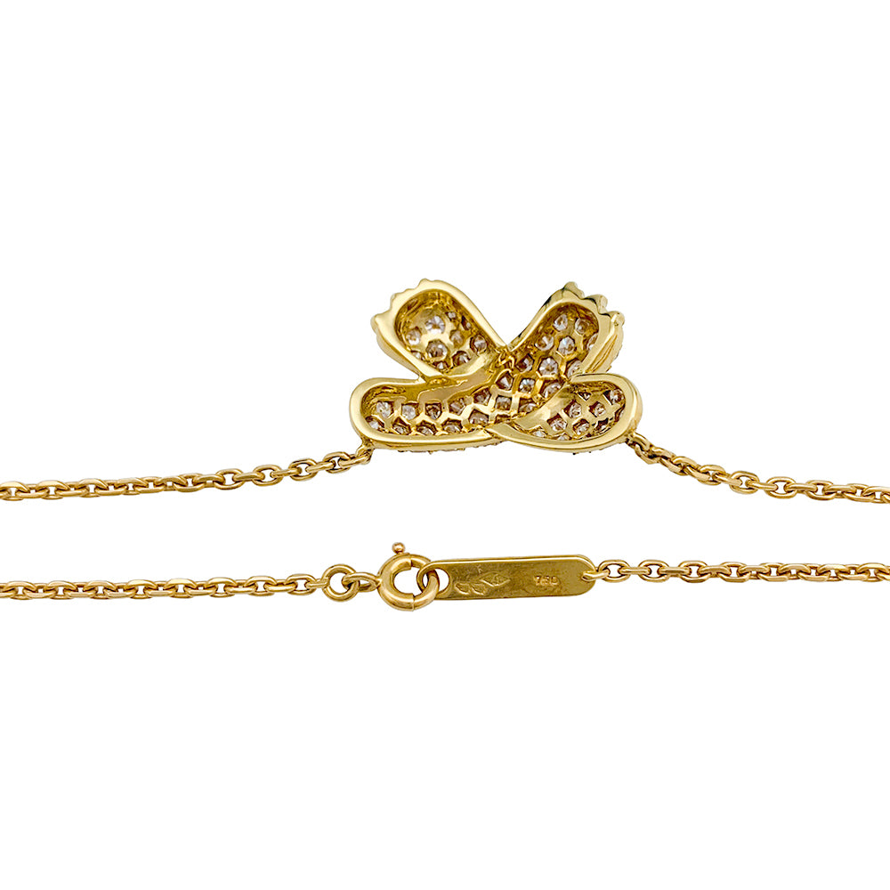 Fred "Ombre Féline" necklace in yellow gold, diamonds.
