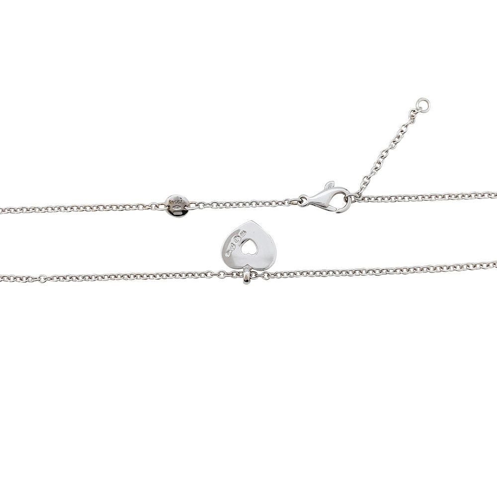 Poiray necklace, "Secret Heart", white gold and diamonds.