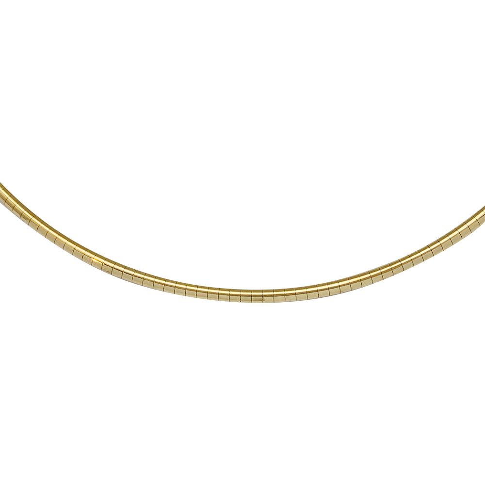 Stern omega necklace in yellow gold and diamonds.