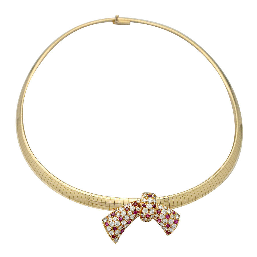 Van Cleef &amp; Arpels transformable necklace, yellow gold, rubies, diamonds.