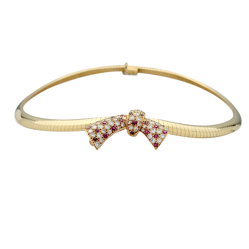 Van Cleef &amp; Arpels transformable necklace, yellow gold, rubies, diamonds.