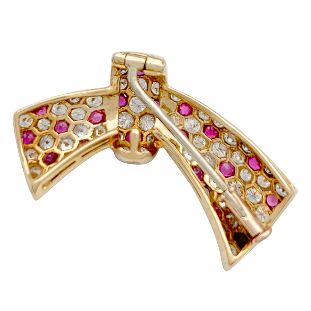 Van Cleef &amp; Arpels transformable necklace, yellow gold, rubies, diamonds.