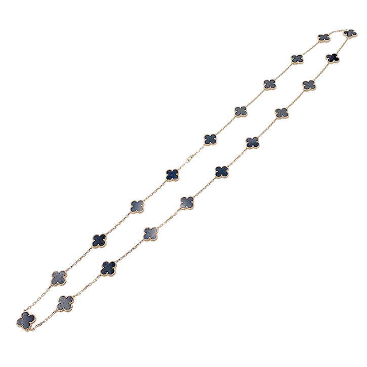 Van Cleef &amp; Arpels "Vintage Alhambra" necklace, yellow gold, onyx.
