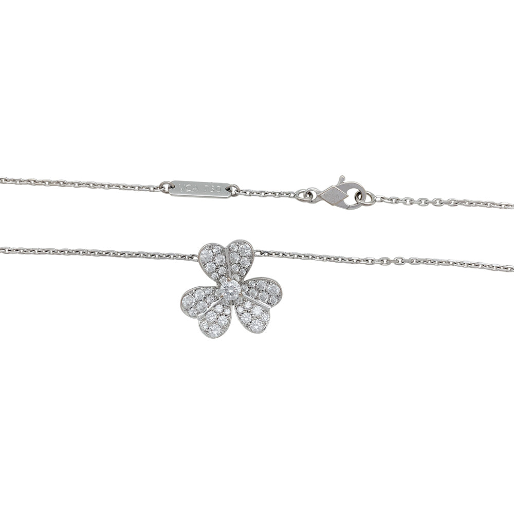 Van Cleef &amp; Arpels "Frivole" necklace in white gold and diamonds.