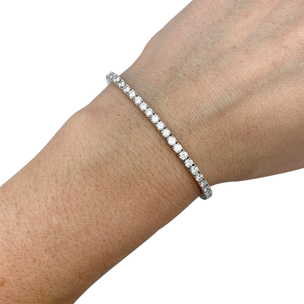 Gubelin white gold diamond tennis line.