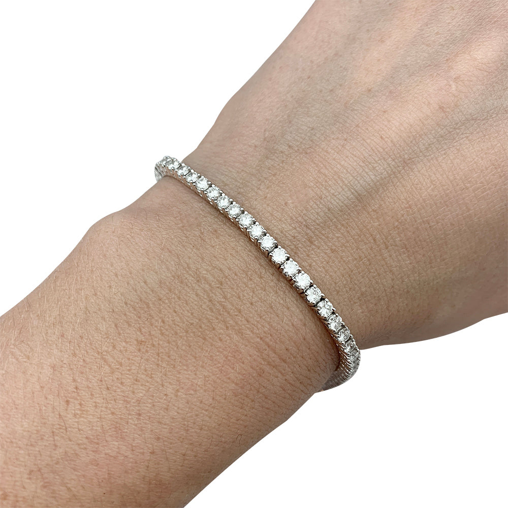 Gubelin white gold diamond tennis line.