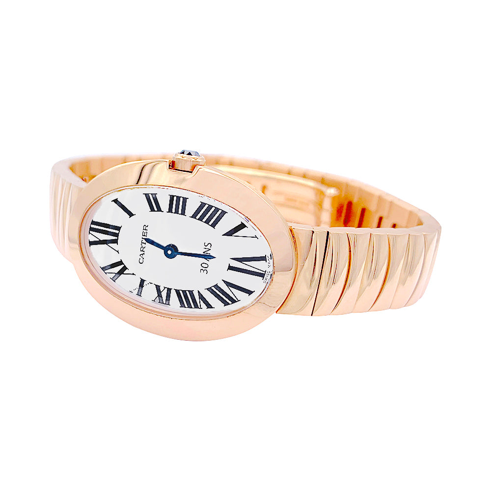 Cartier watch, "Baignoire", pink gold.